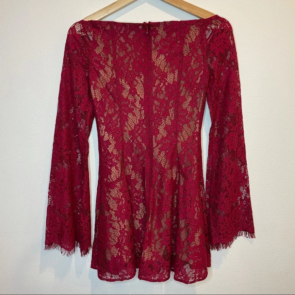 MAJORELLE Benson Mini Dress in Cranberry Red Dress - Picture 8 of 16